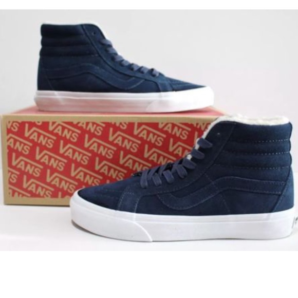 Vans Other - Vans SK8 Hi Reissue Suede Fleece Dress Blues True